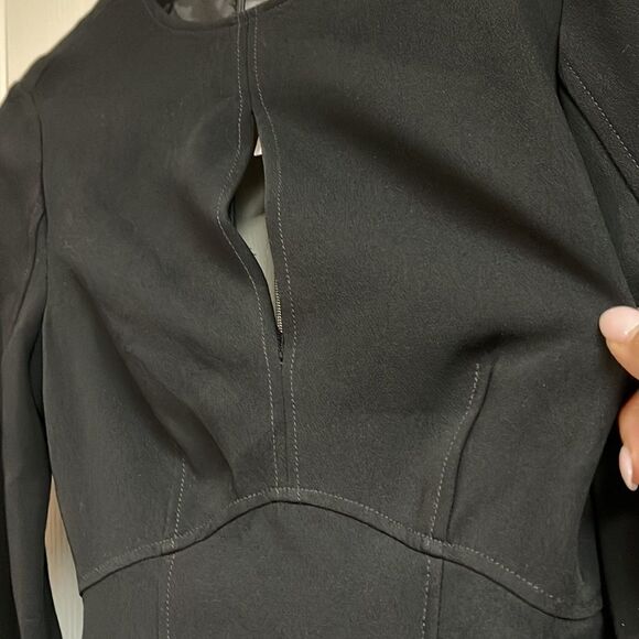 CINQ À Sept cutout scuba mini body con Fitted black dress Brat size 00 NWT - Picture 11 of 14
